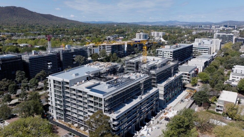 De Burgh construction aerial shot