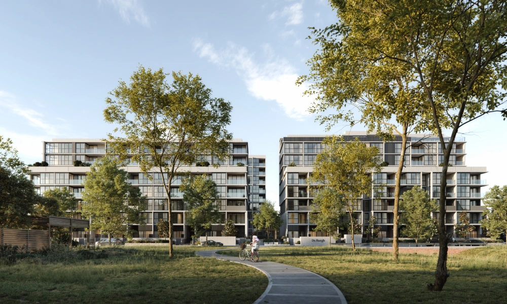External facade of De Burgh apartments